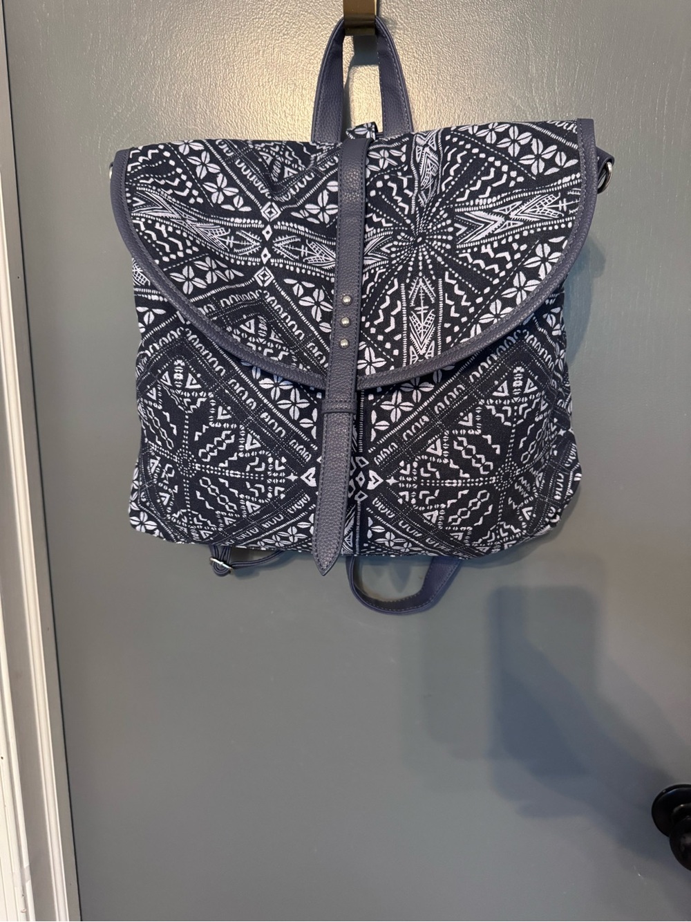 Women's DSW Navy & White Patterned Backpack